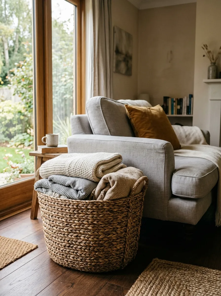 Set Up a Cozy Blanket Basket