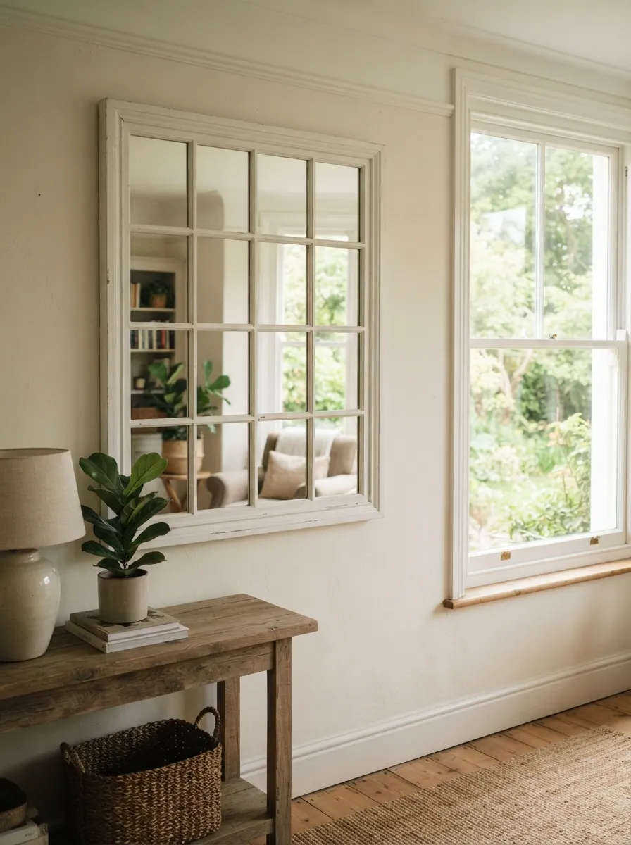 Windowpane Style Mirror