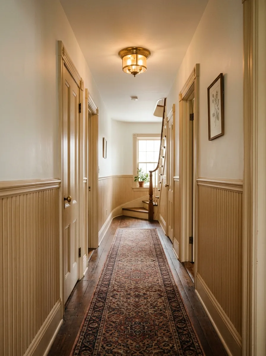 Half Paneled Hallway Walls
