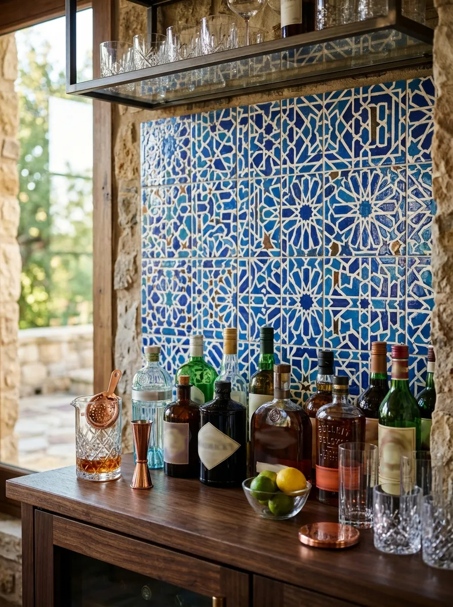 Patterned Tile Backsplash