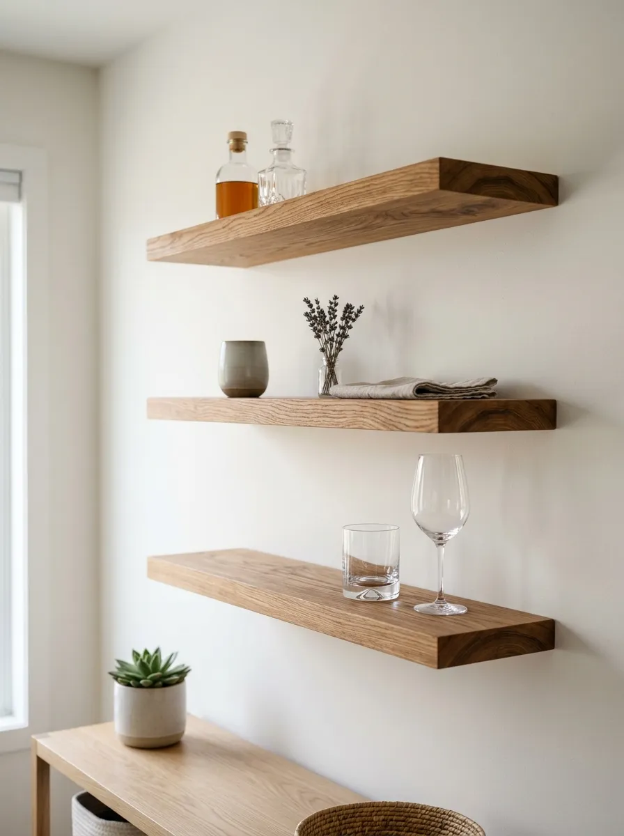 Floating Bottle Shelves