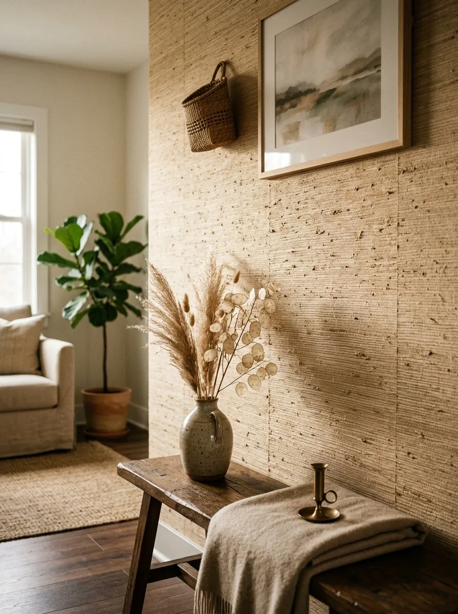 Grasscloth Texture for Warmth