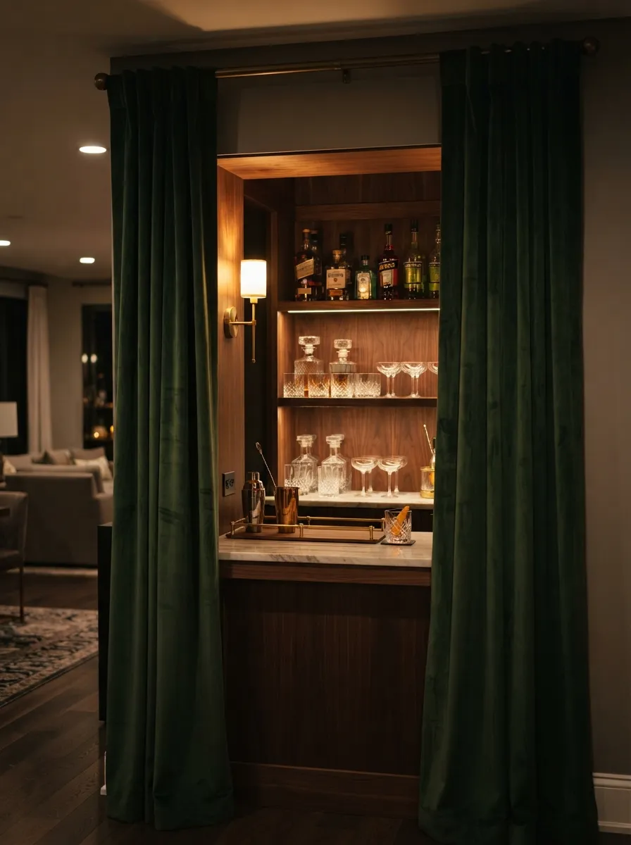 Velvet Bar Curtains