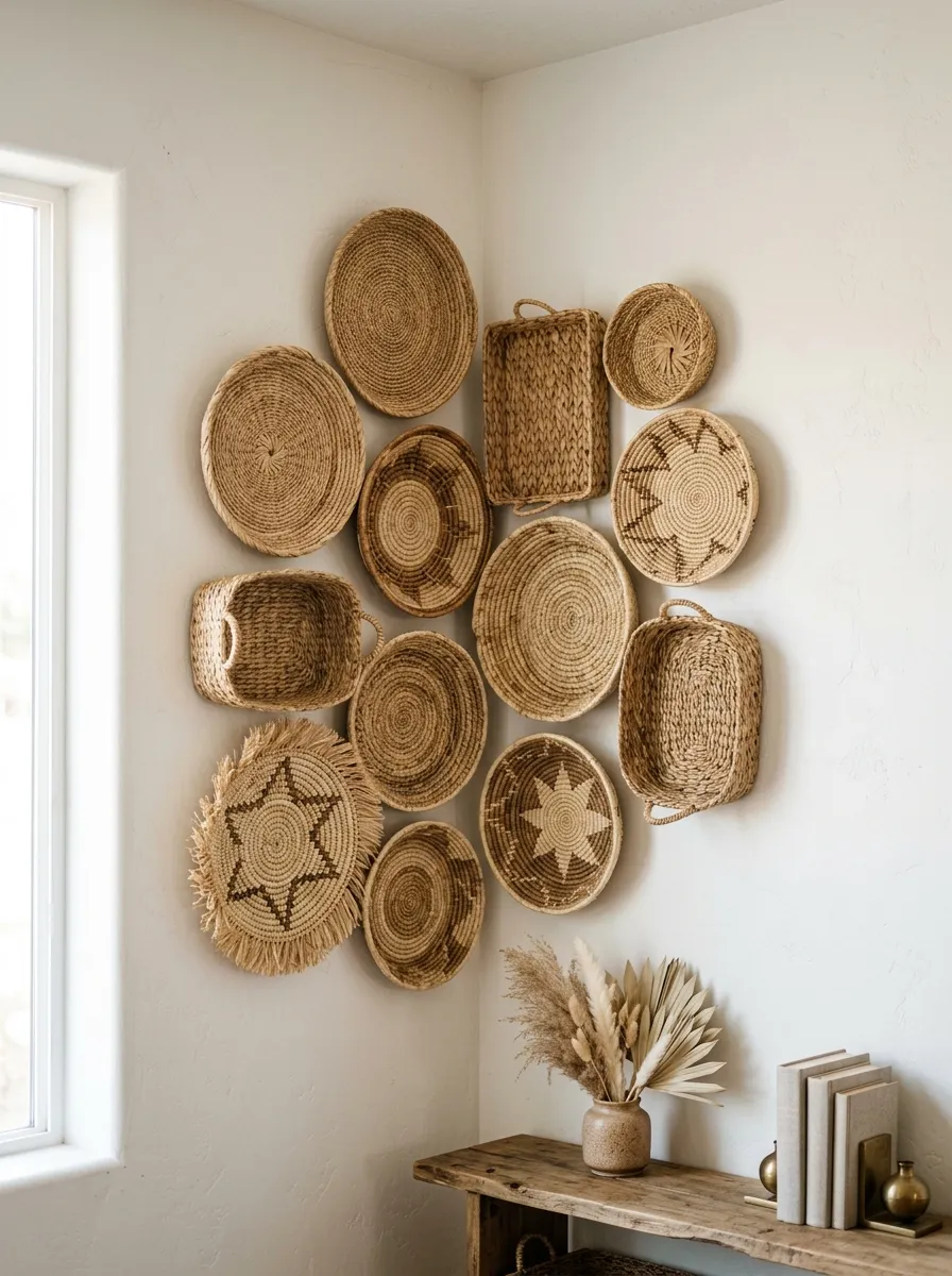 Group Woven Wall Baskets