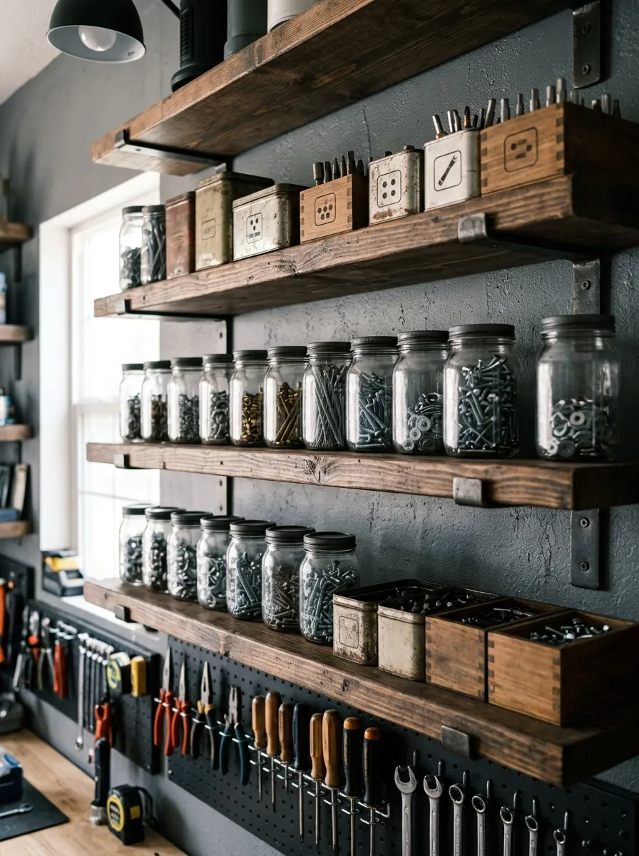 Garage Jar and Tool Ledges