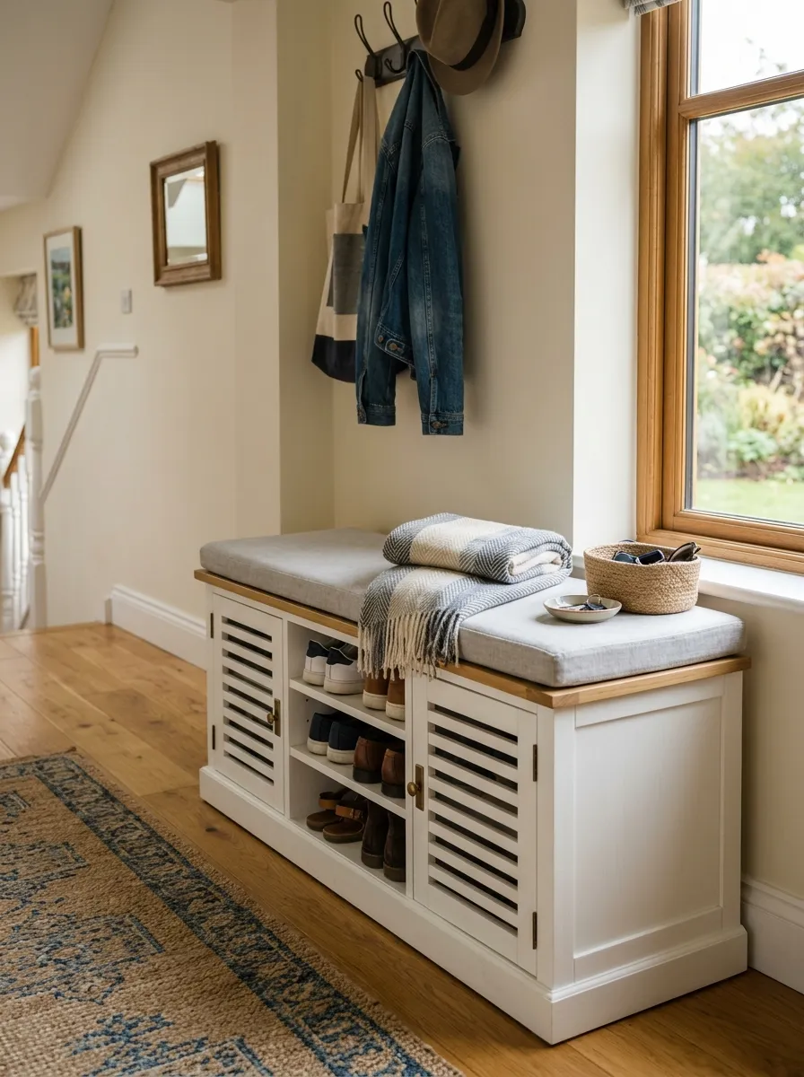 Shoe Cabinet with Bench Top