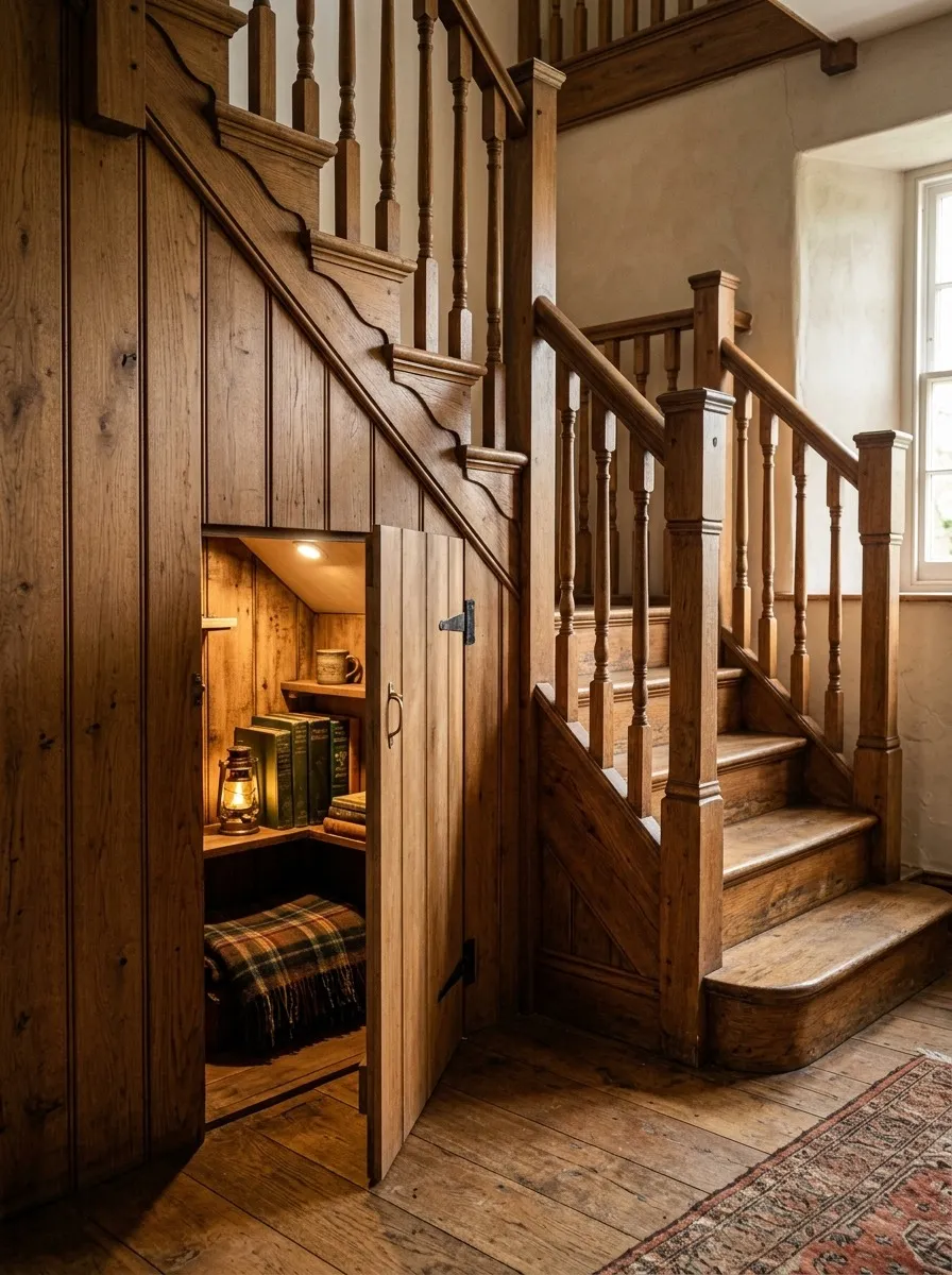 Hidden Door Under a Staircase