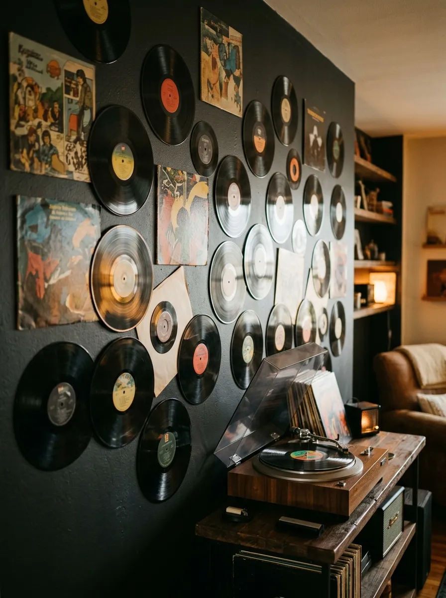 Vinyl Record Wall Display