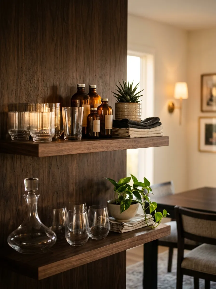 Mini Bar Shelf for the Dining Room