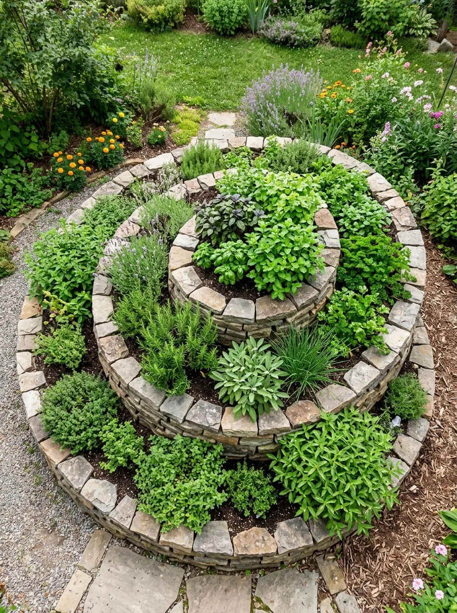 Herb Spiral Garden Bed