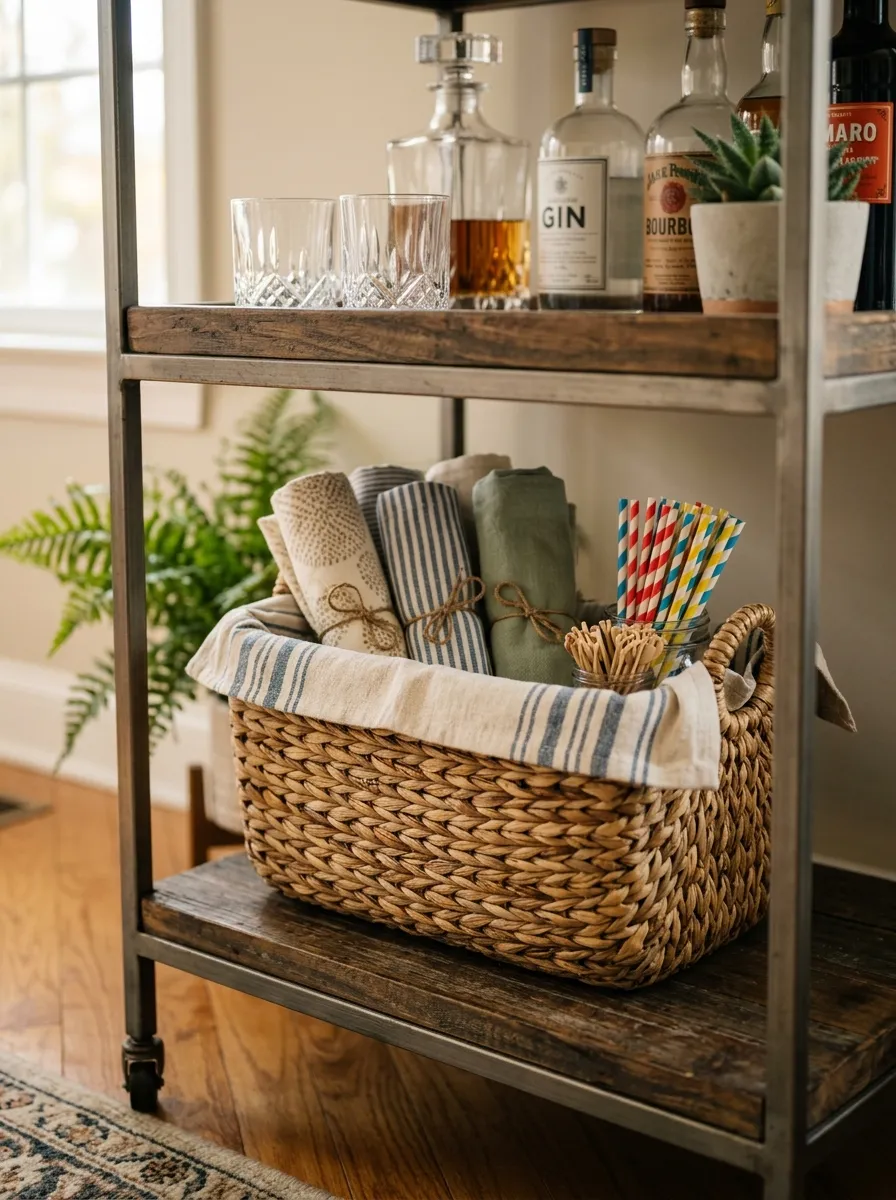 Use Baskets for Bottom Shelf Storage
