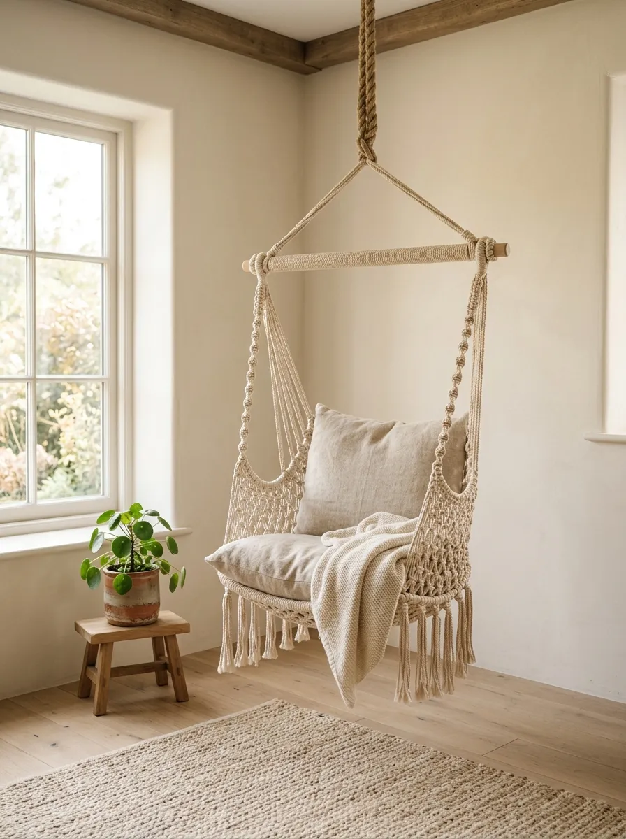 Neutral Toned Swing for a Calm Room