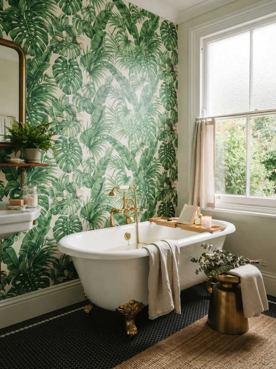Tropical Leaf Print Wall