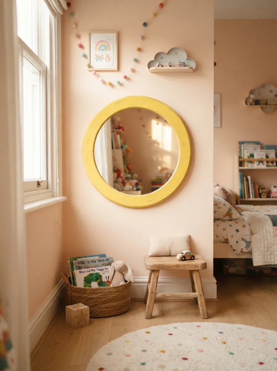 Colorful Frame Mirror for a Kid's Room