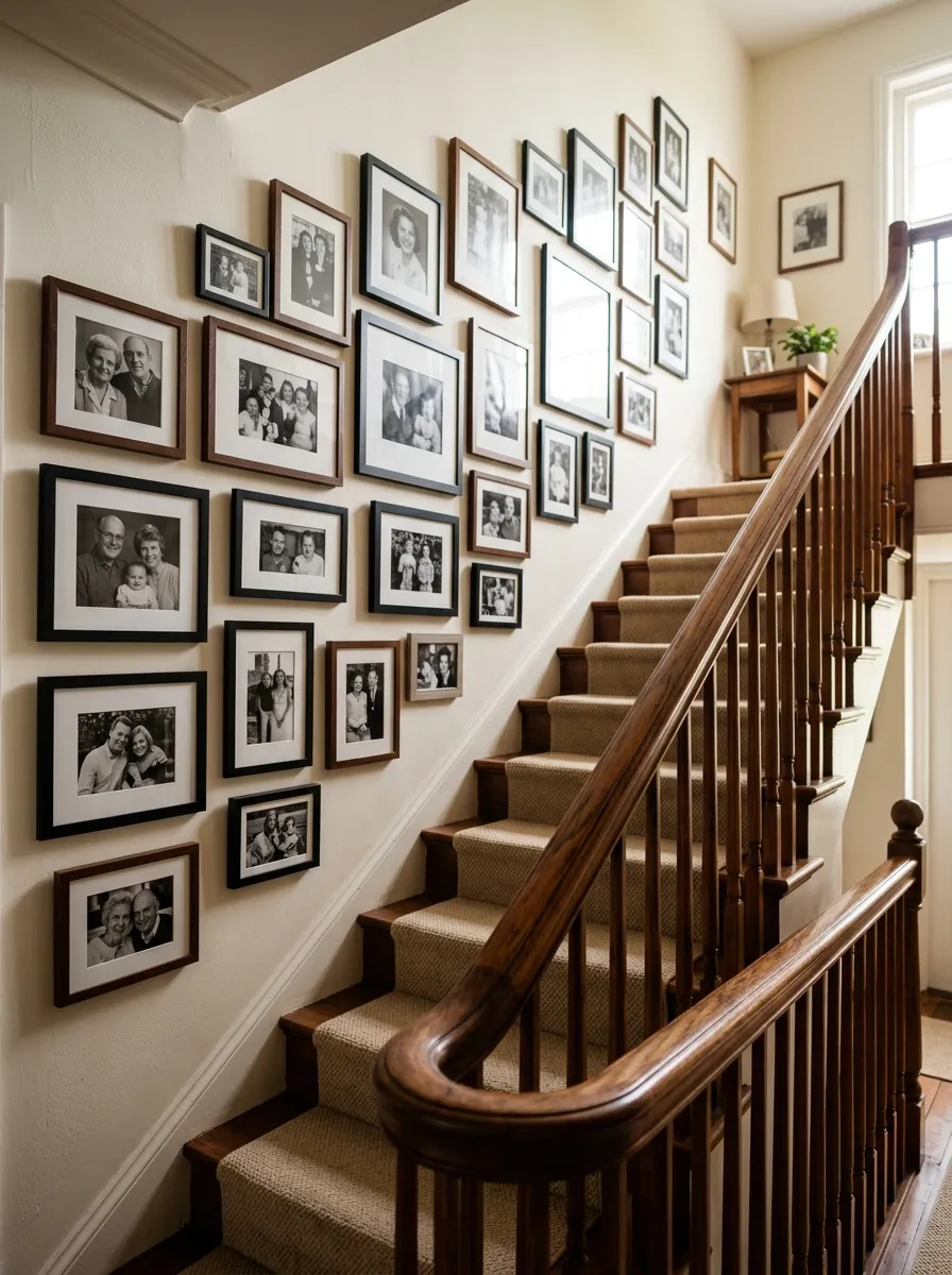 Hang Framed Black and White Family Photos