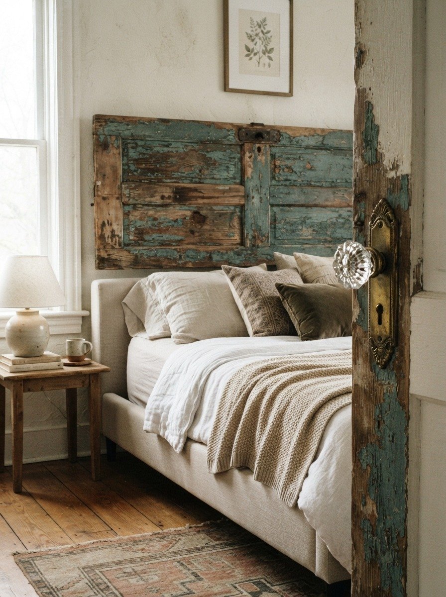 Use Vintage Doors as Wall Art or Headboards