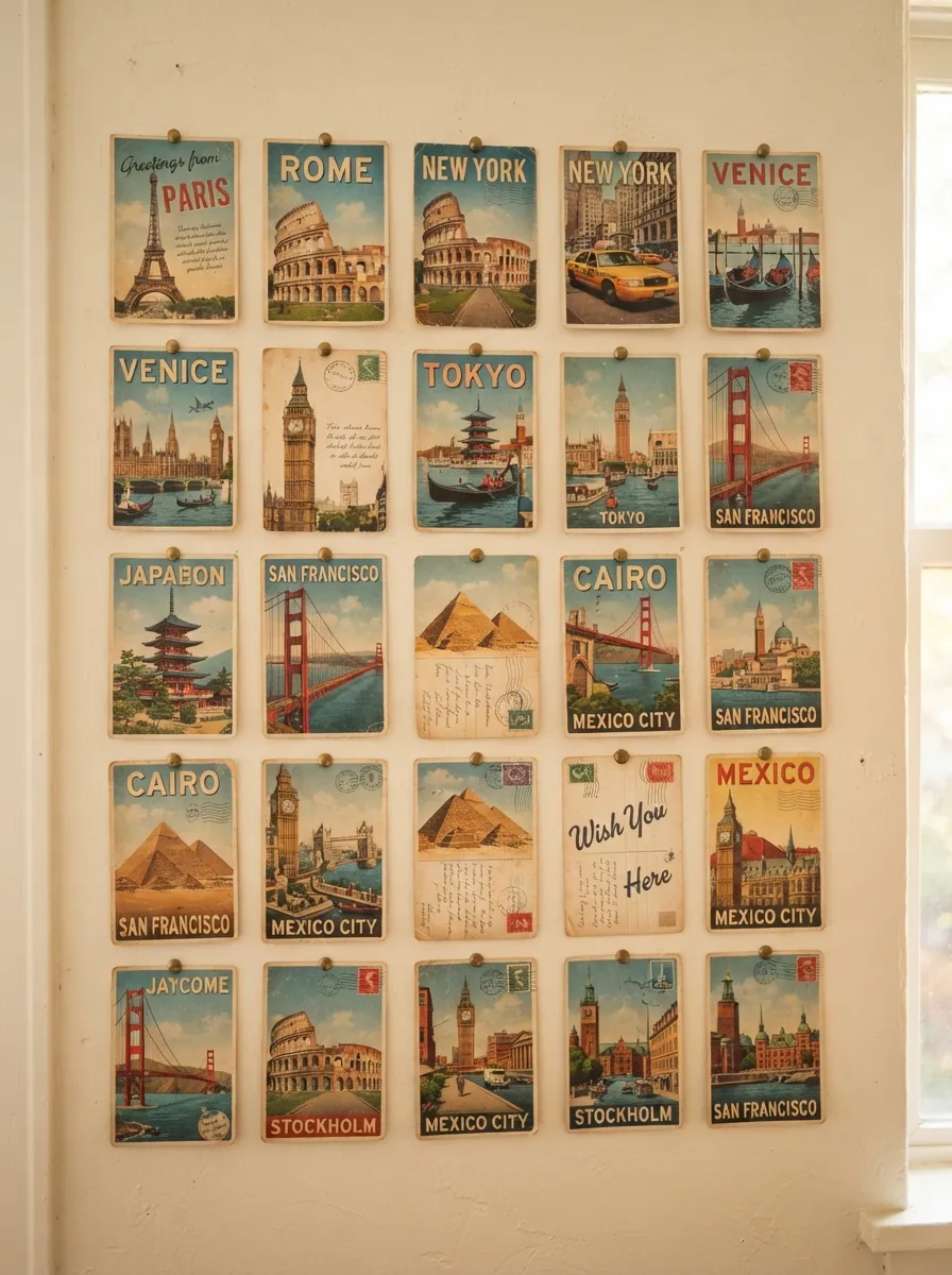 Postcard Collection Wall