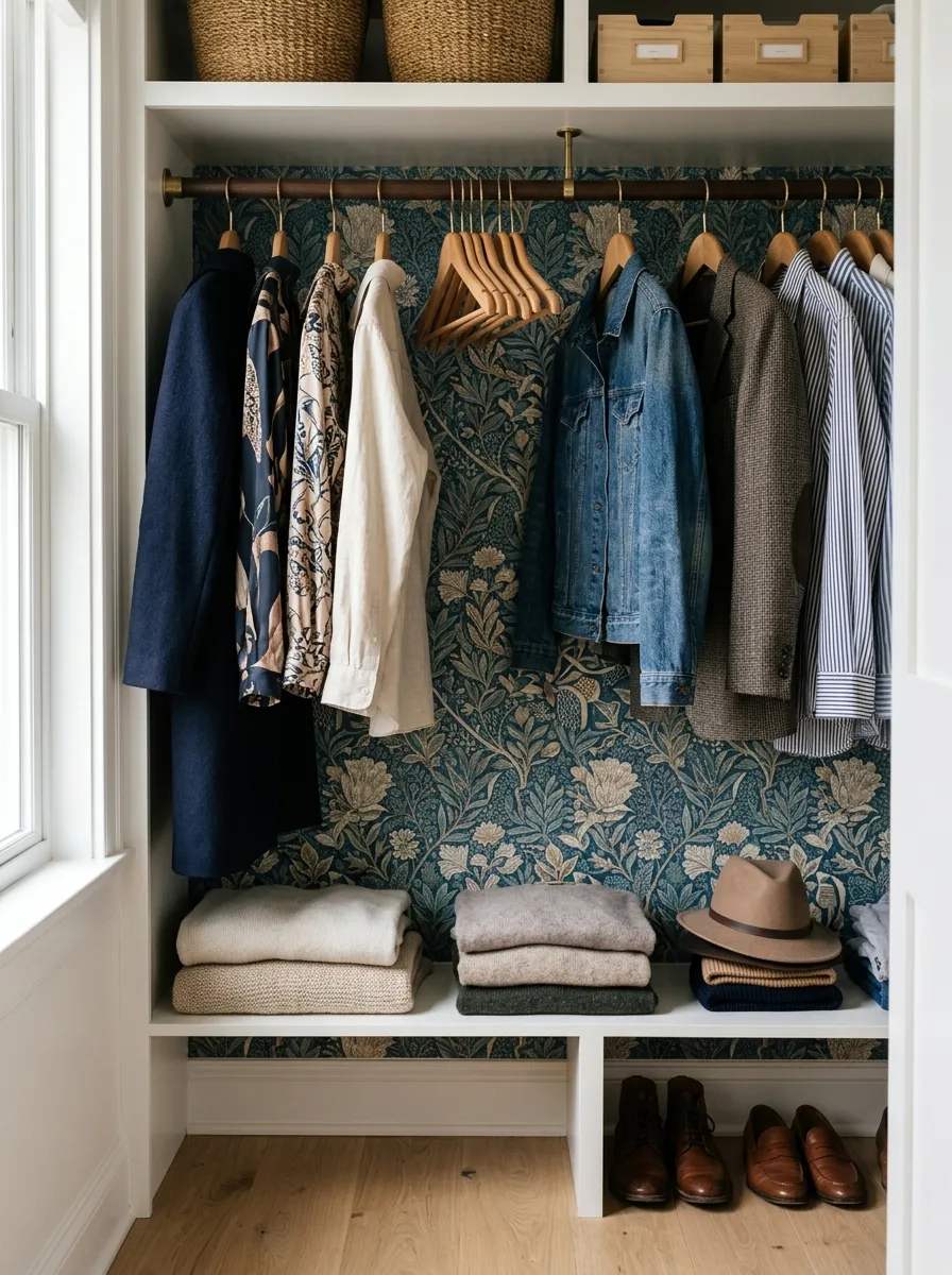 Add Removable Wallpaper to the Back Wall