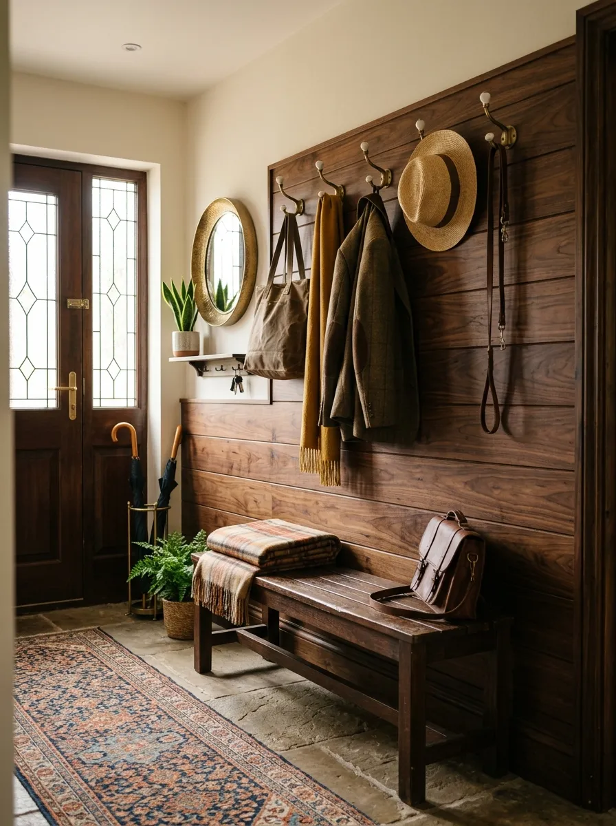 Half Paneled Entryway Walls