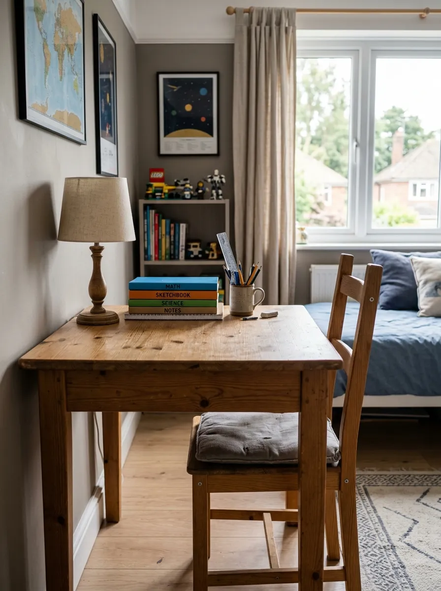 Add a Desk for Homework and Hobbies