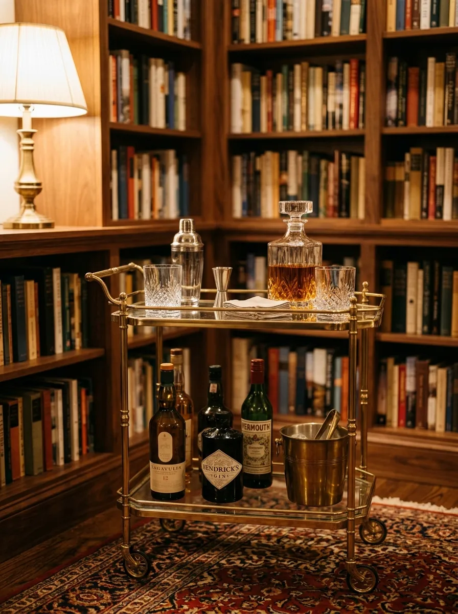 A Small Bar Cart Corner