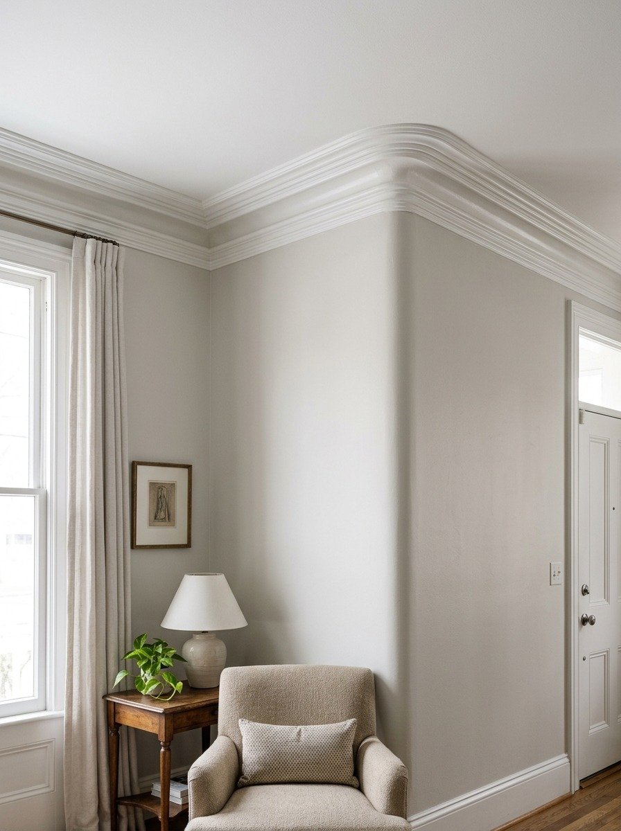 Add White Trim to Make Ceilings Feel Taller