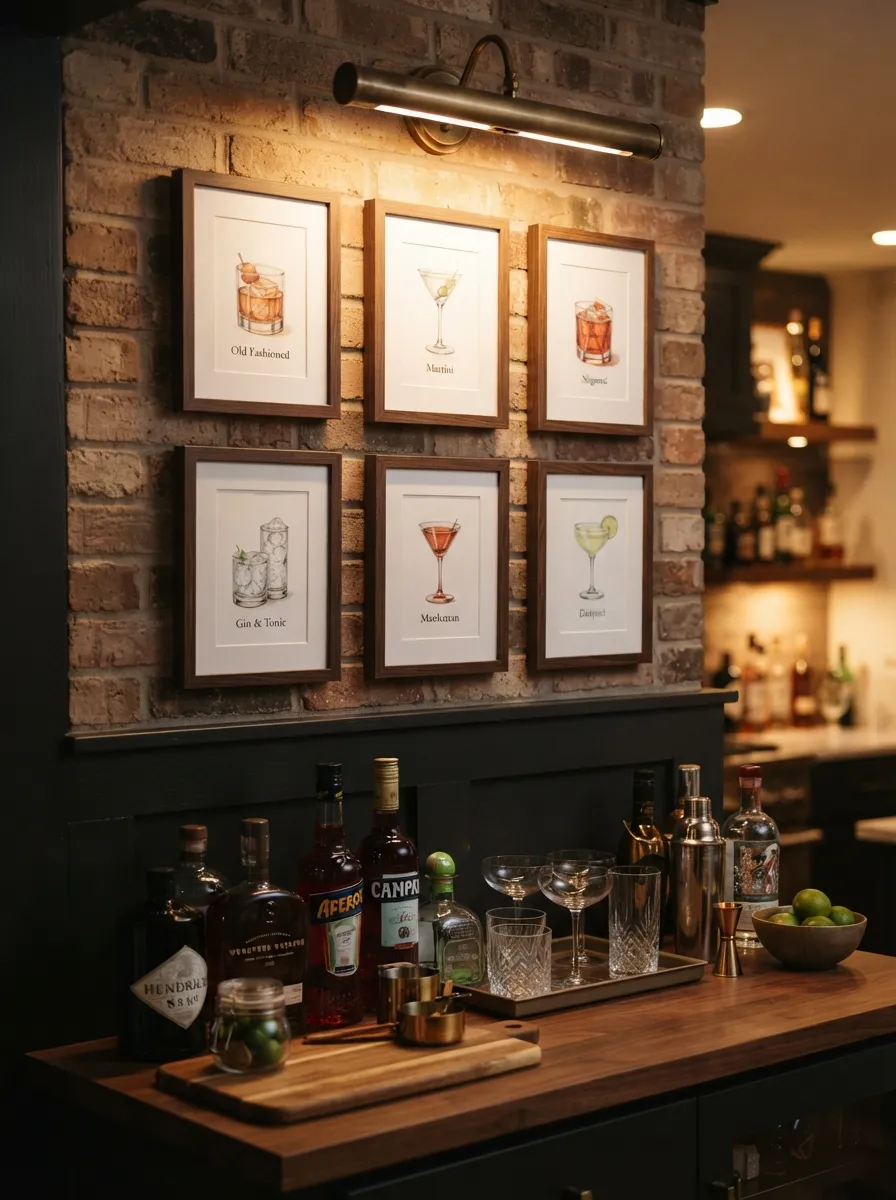 Framed Cocktail Art