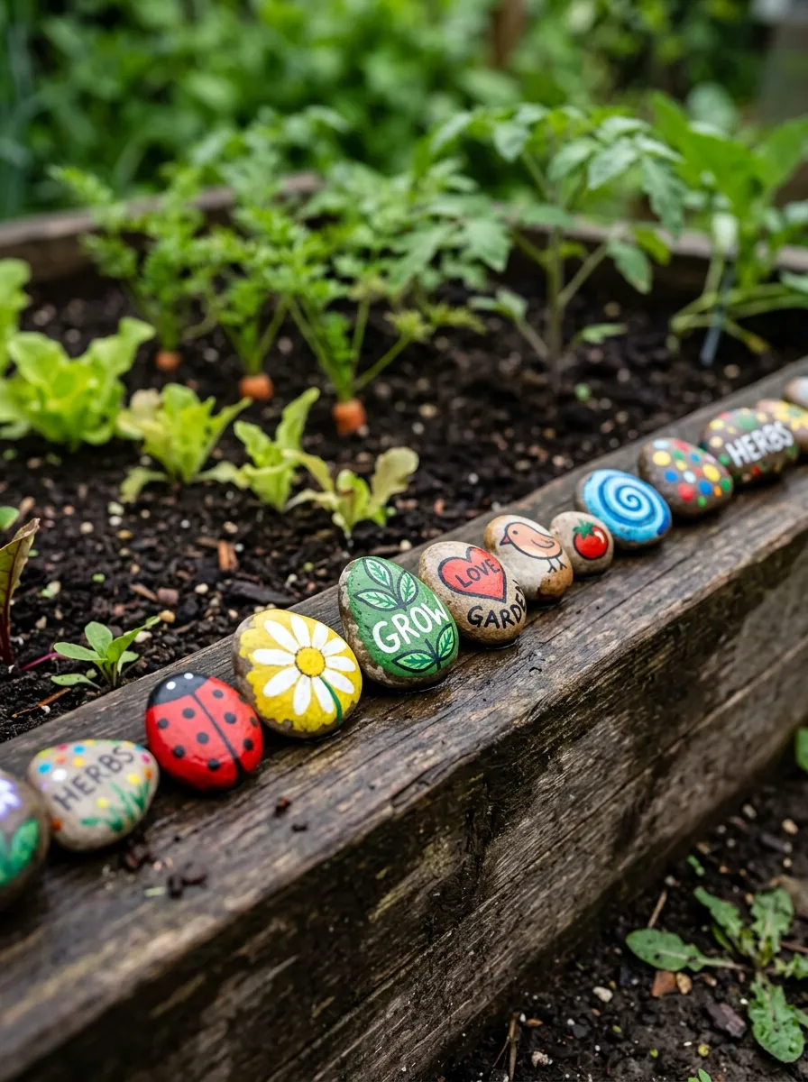 Painted Rock Garden Markers