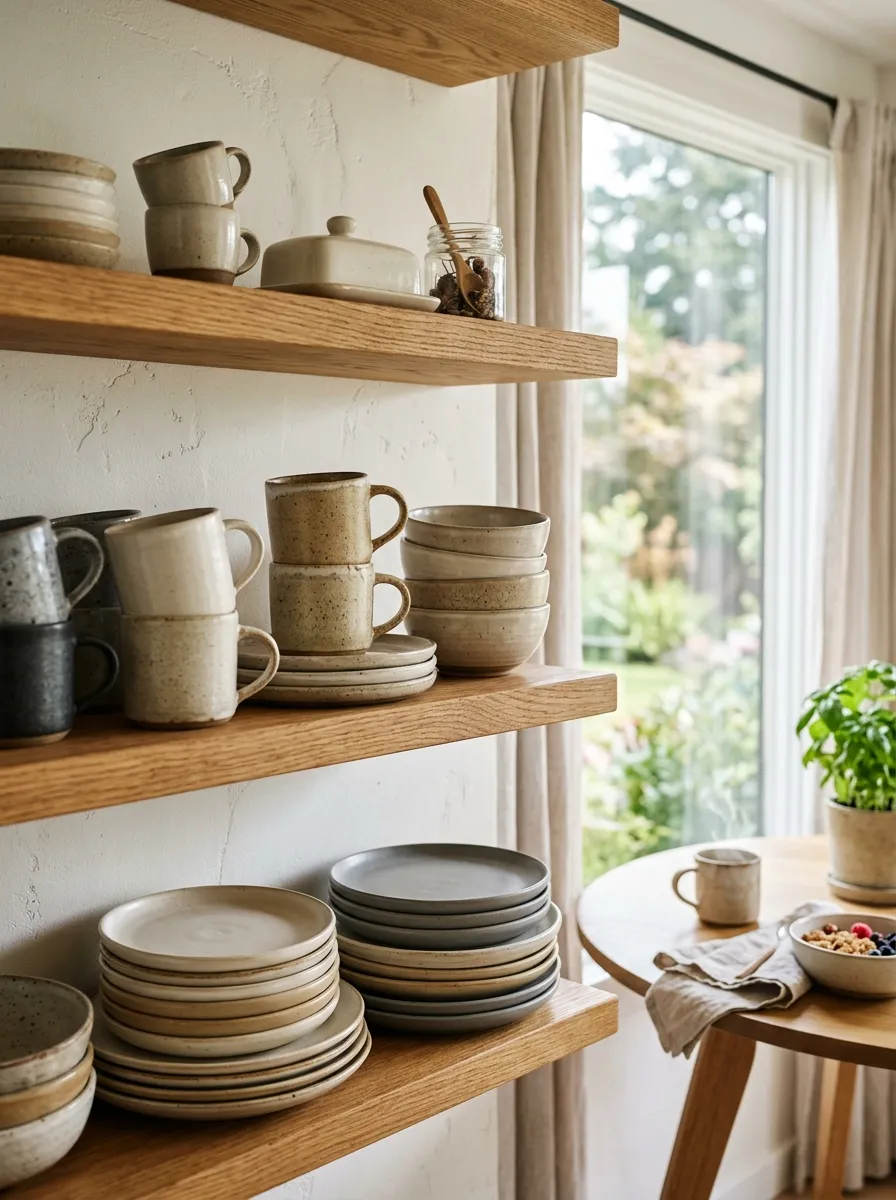 Use Open Shelving For Everyday Dishes