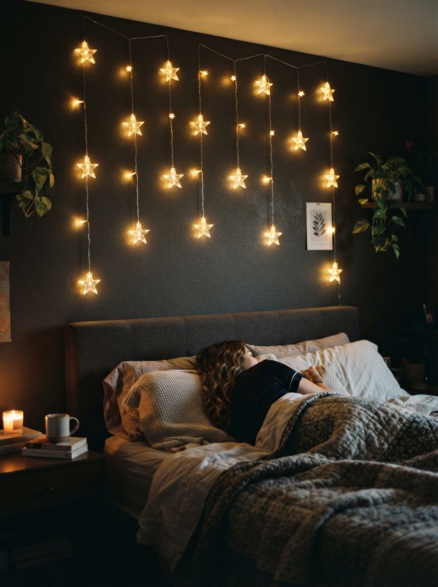 Hang String Lights Shaped Like Stars or Shapes