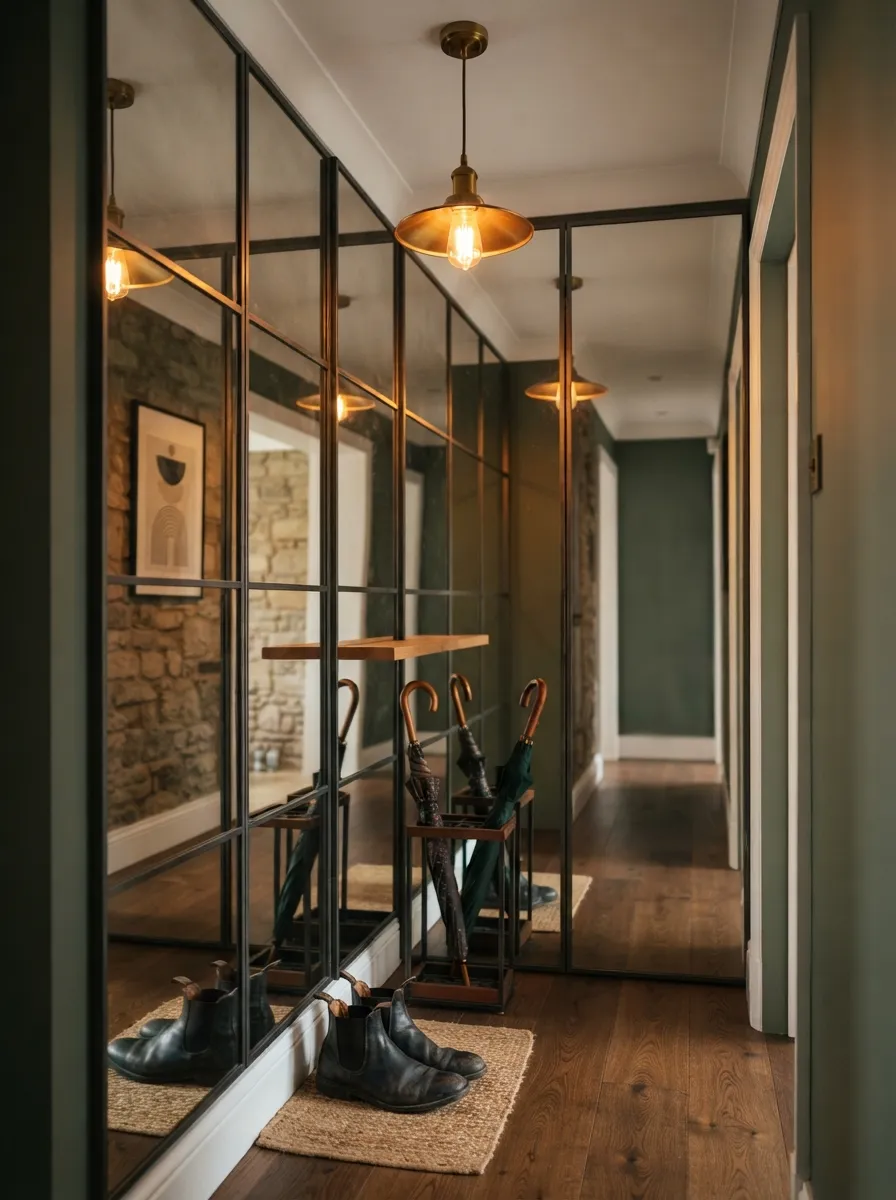 Mirror Wall in a Narrow Entryway