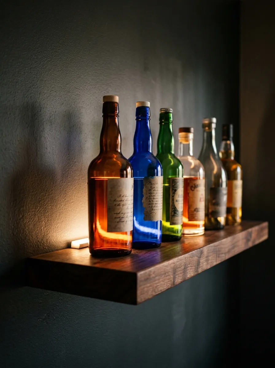 Backlit Bar Shelf