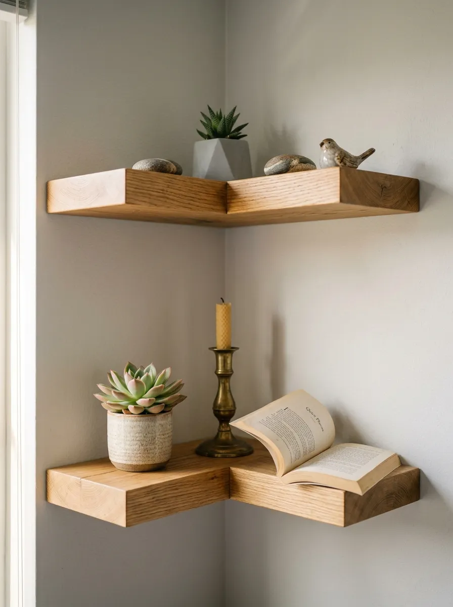 Floating Corner Shelves