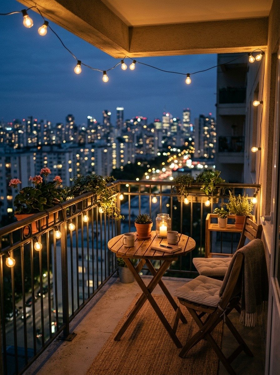 Hang String Lights for Instant Warmth