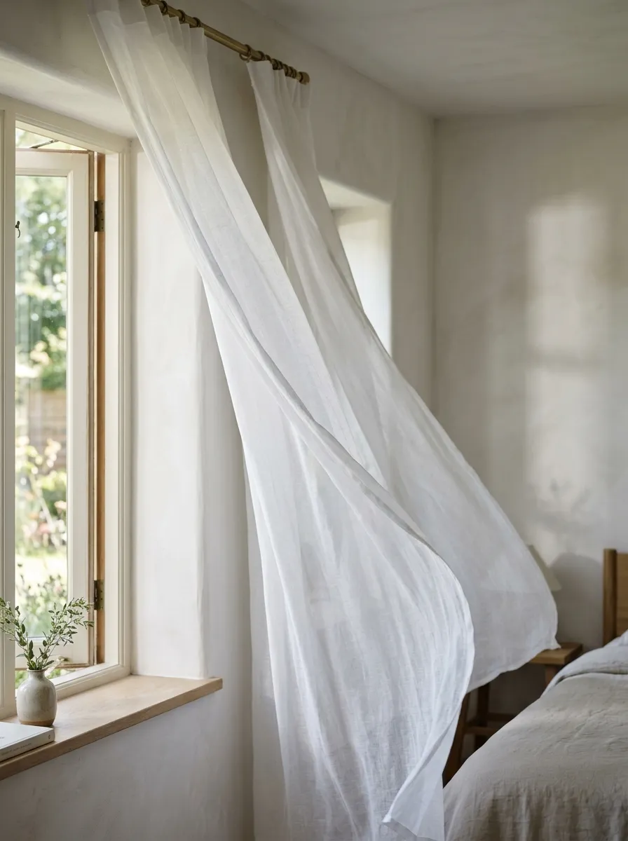 Choose Sheer White Panels for Natural Light