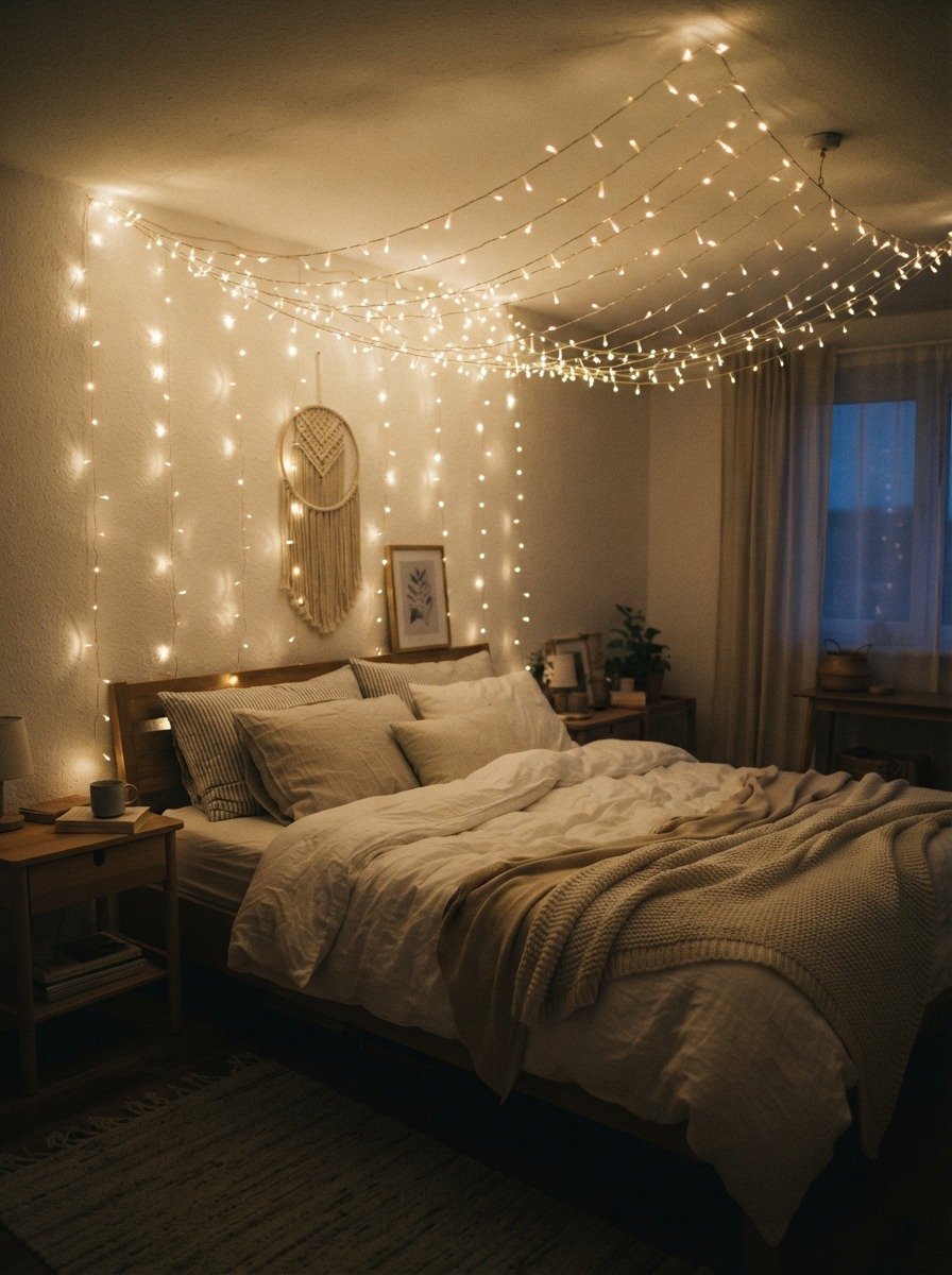 Create a Dreamy Fairy Light Canopy