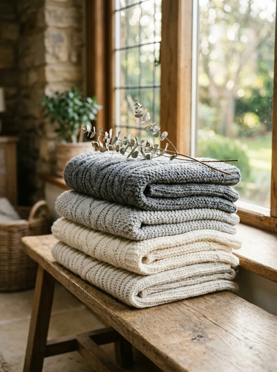 Layer Chunky Knit Throws Everywhere
