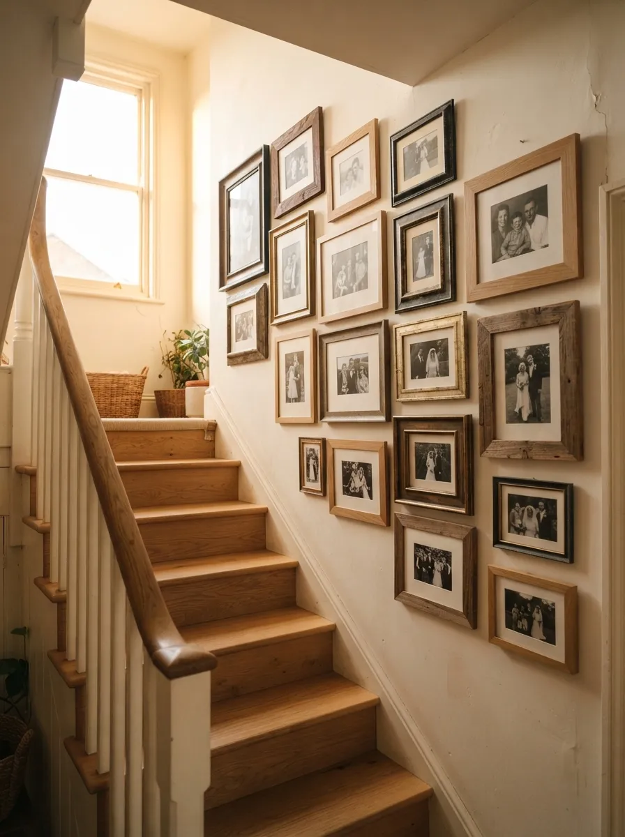 Gallery Wall of Mismatched Frames