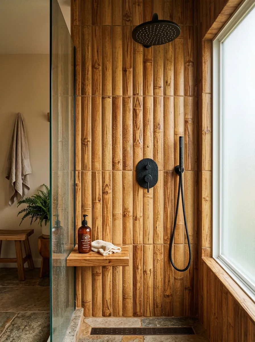 Textured Bamboo Look Tiles