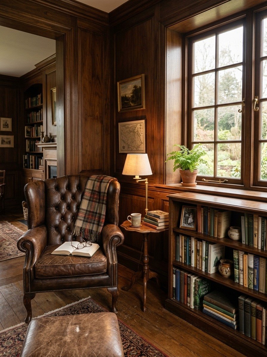 Warm Wood Paneled Walls