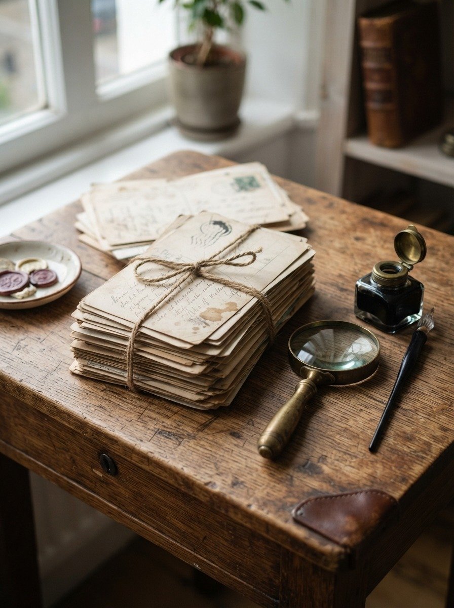 Add Vintage Postcards and Letters to a Display