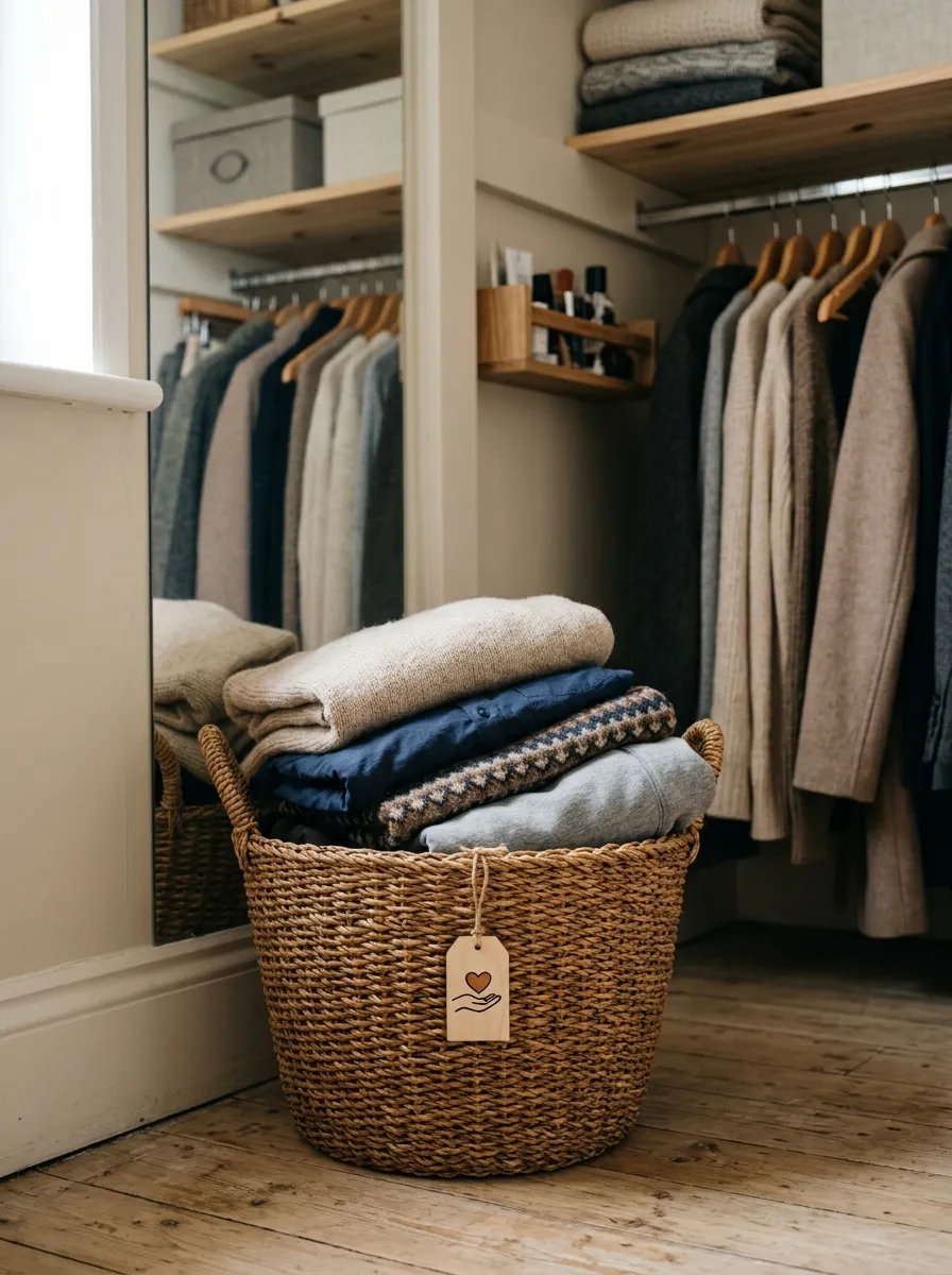 Create a Donation Basket Inside the Closet