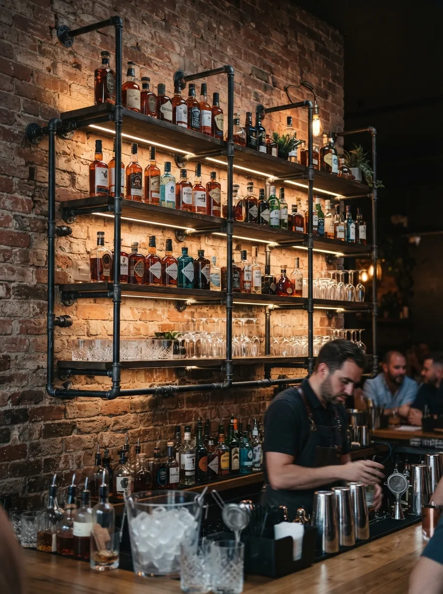 Industrial Pipe Shelving