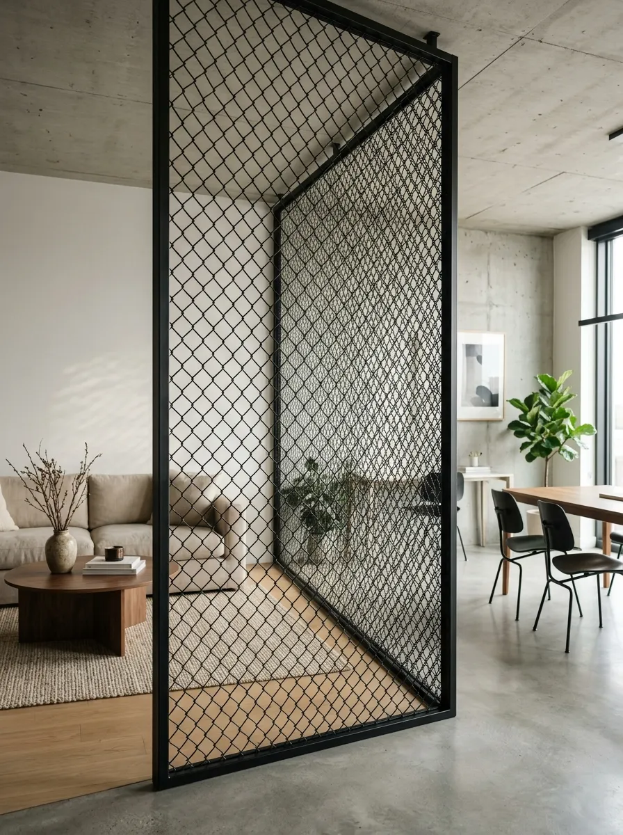 Chain Link Room Divider