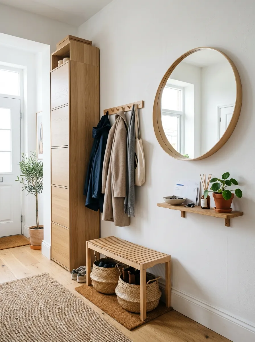 Use Vertical Storage for Small Entryways
