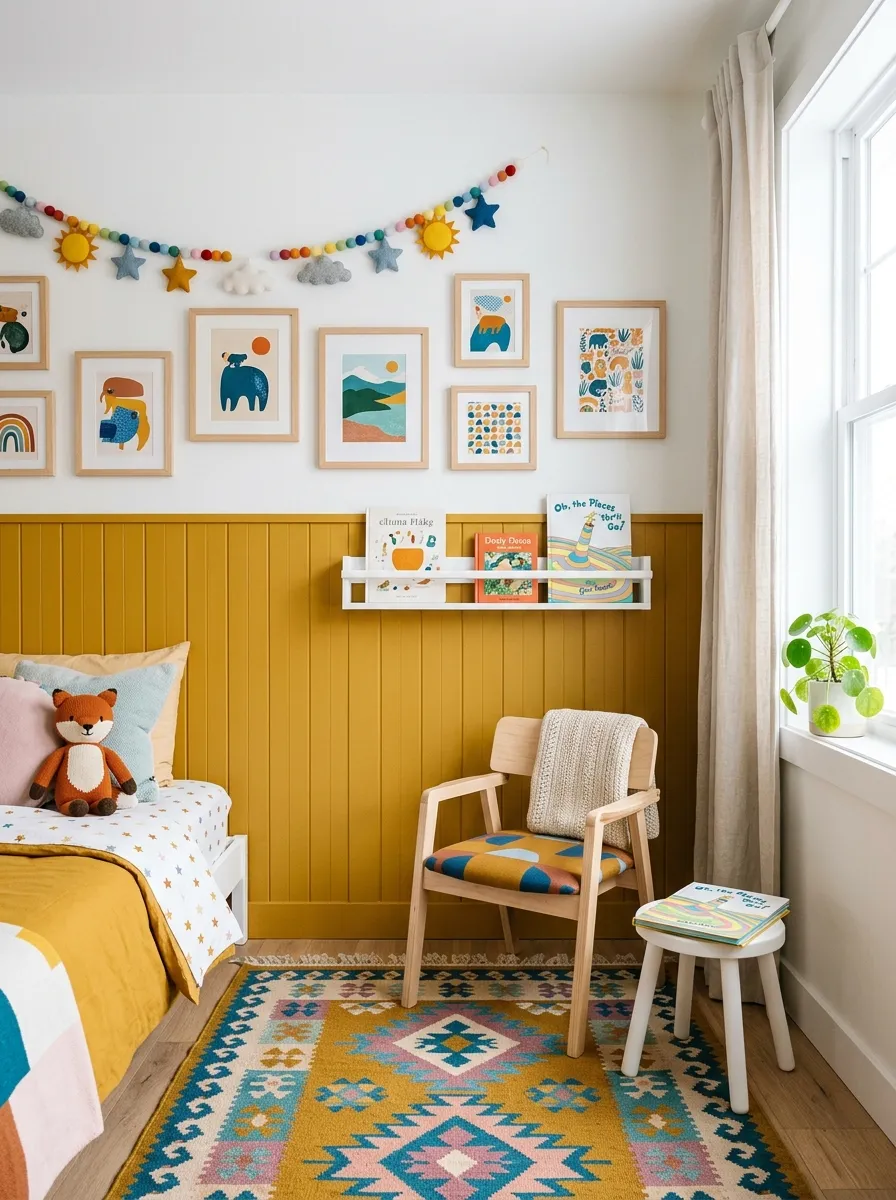Colorful Half Panel Walls