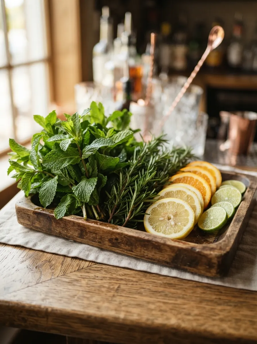Fresh Herb Garnish Station