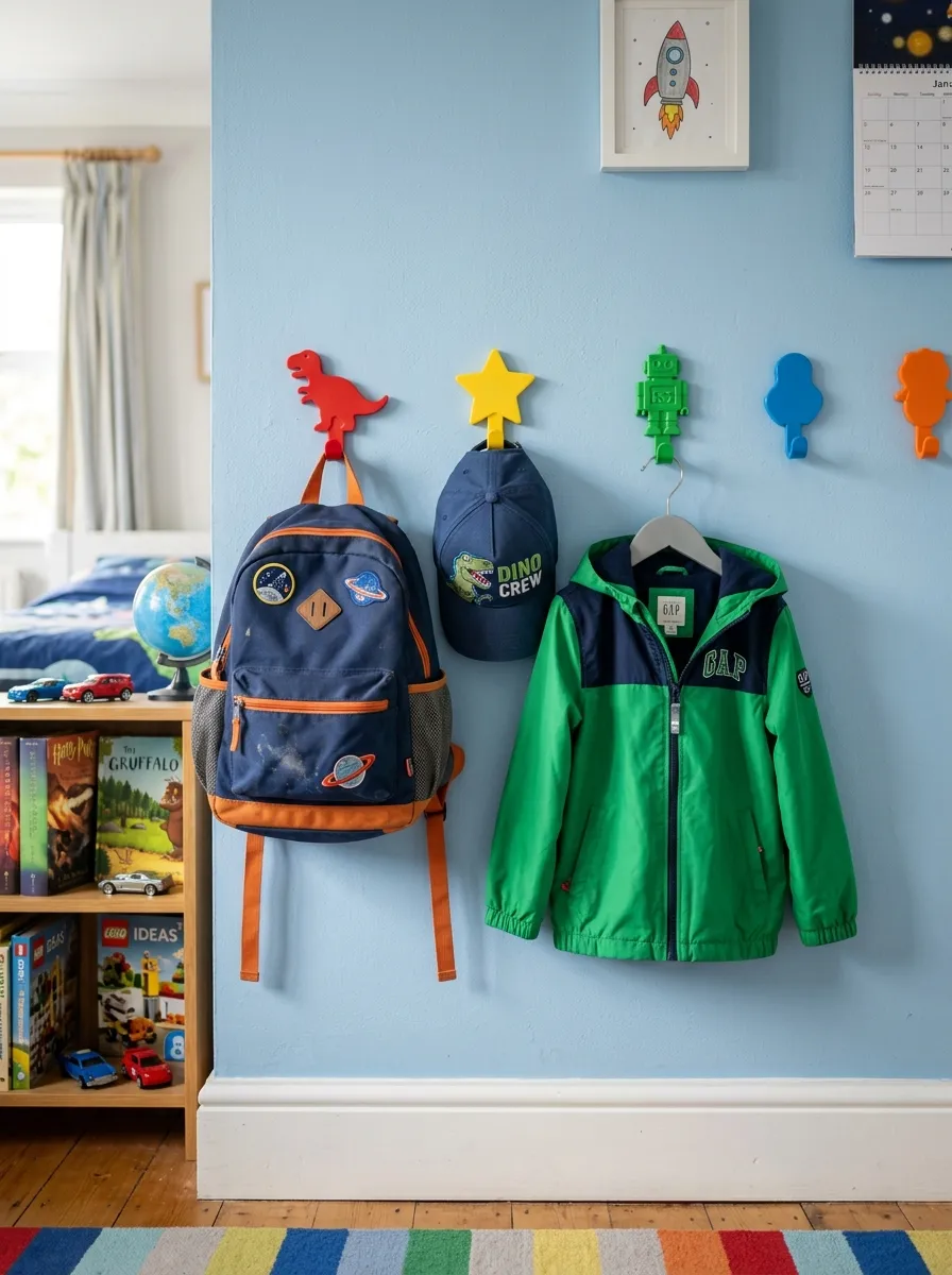Use Removable Wall Hooks for Gear
