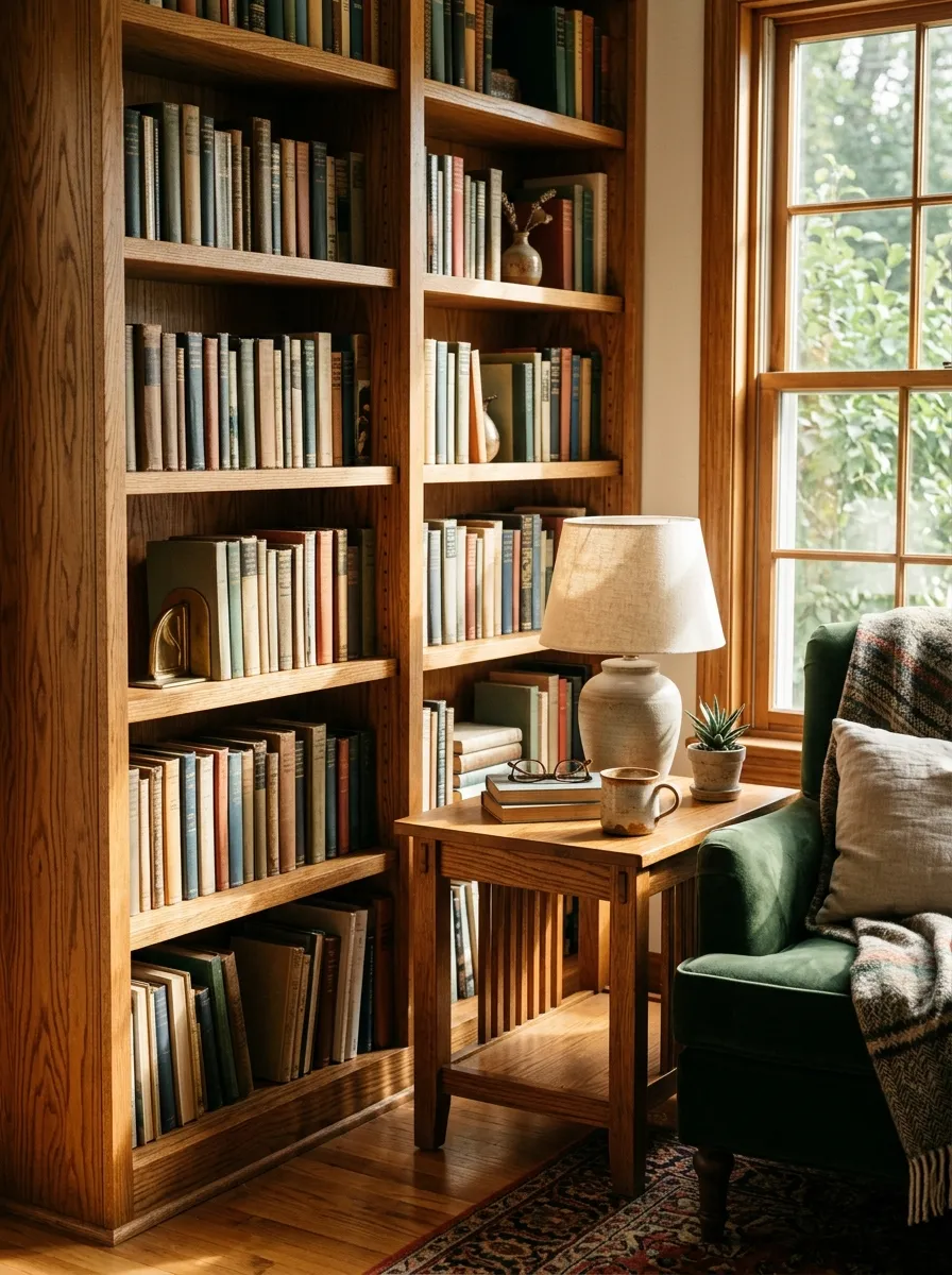 Warm Wood Tones Over Cold Finishes