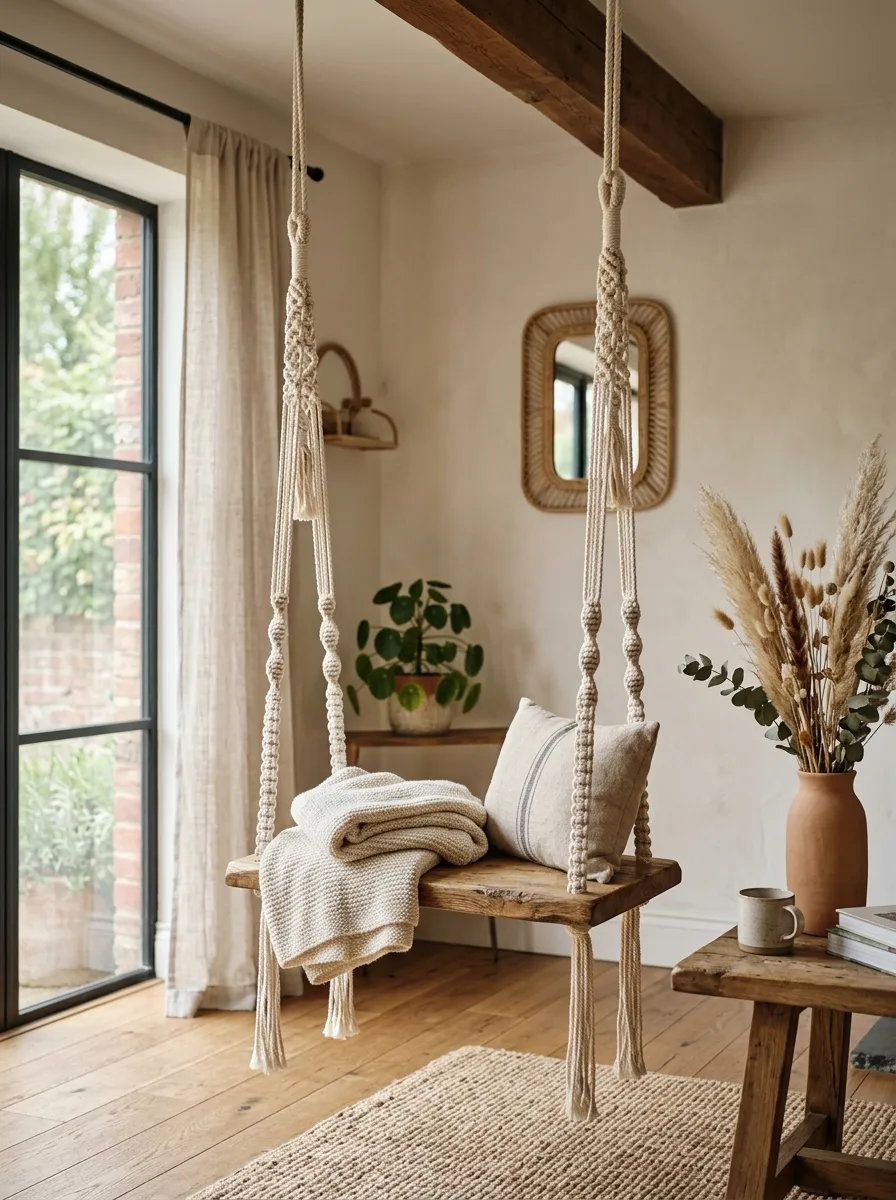 Macramé Swing for Boho Charm
